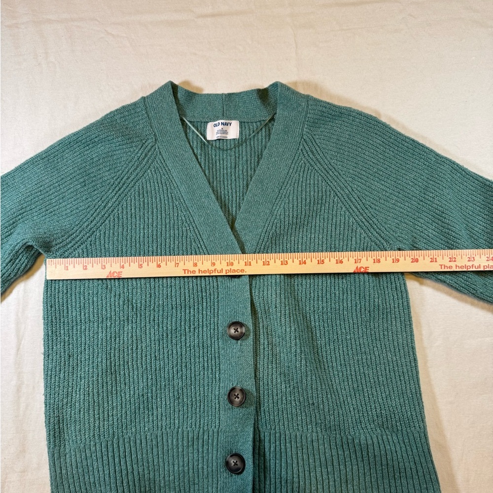 Old Navy Teal Button-Up Cardigan - Picture 6 of 8